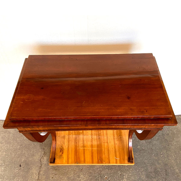 Swedish Karl Johan Style Mahogany and Pearwood Veneer Console Table