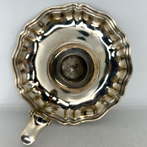 English Georgian T. J. & N. Creswick Sterling Silver Chamberstick and Snuffer
