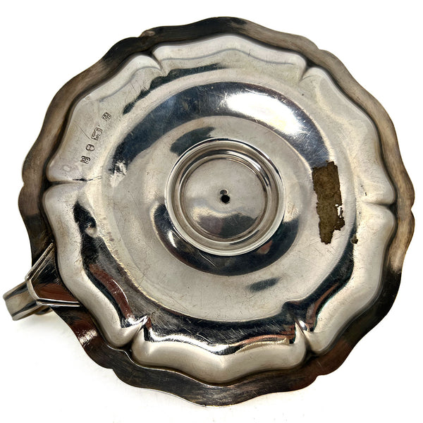 English Georgian T. J. & N. Creswick Sterling Silver Chamberstick and Snuffer