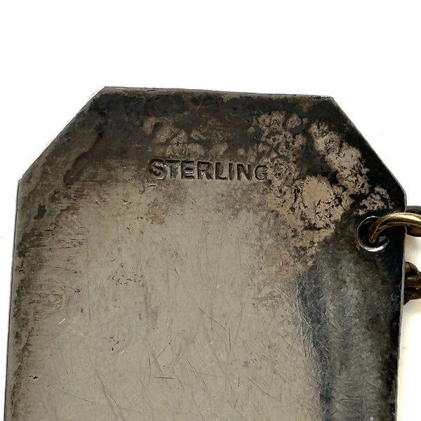 Set of Two American Sterling Silver Decanter Labels RYE and SCOTCH