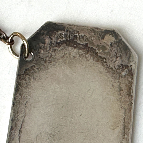 Set of Two American Sterling Silver Decanter Labels RYE and SCOTCH