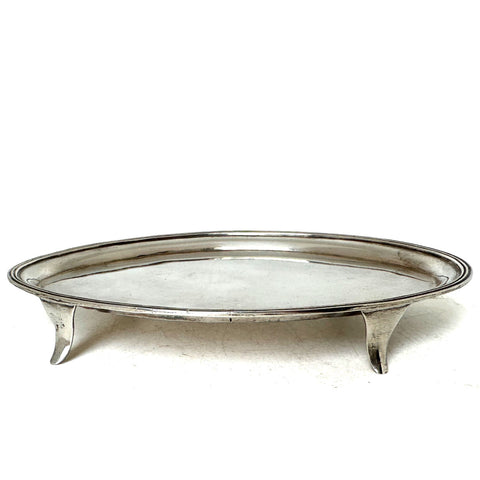English George III Thomas Wallis II Sterling Silver Oval Teapot Stand