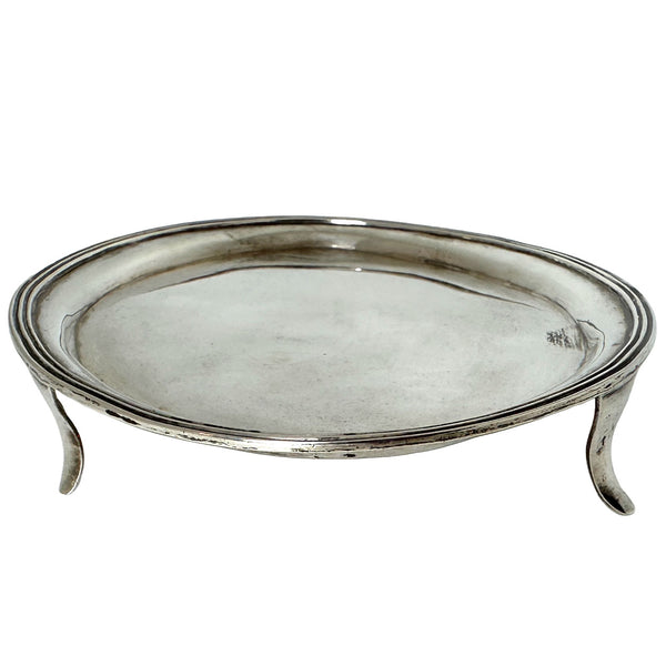 English George III Thomas Wallis II Sterling Silver Oval Teapot Stand