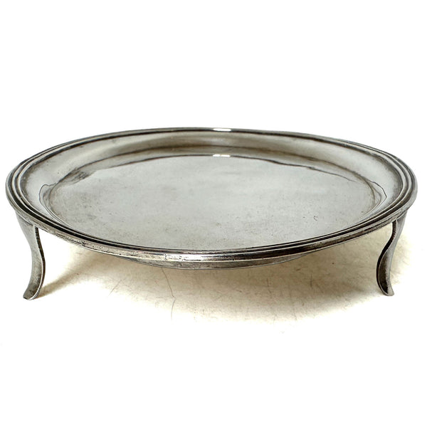 English George III Thomas Wallis II Sterling Silver Oval Teapot Stand