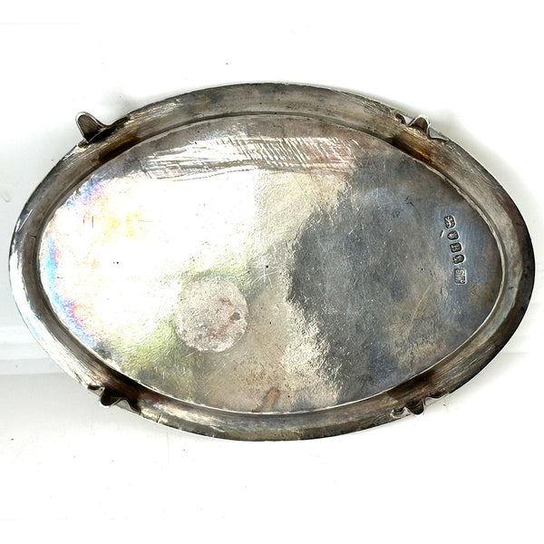 English George III Thomas Wallis II Sterling Silver Oval Teapot Stand