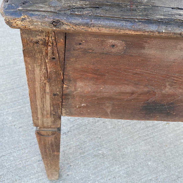 Portuguese Chestnut Two-Drawer Side Table