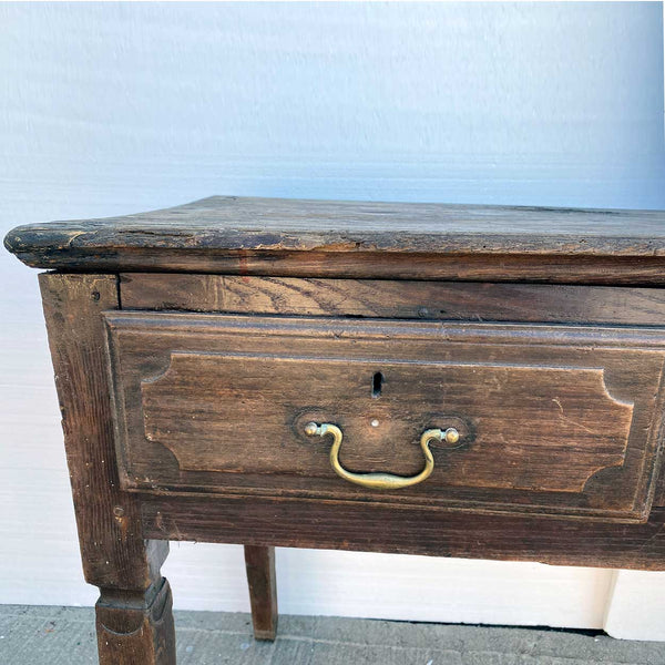 Portuguese Chestnut Two-Drawer Side Table