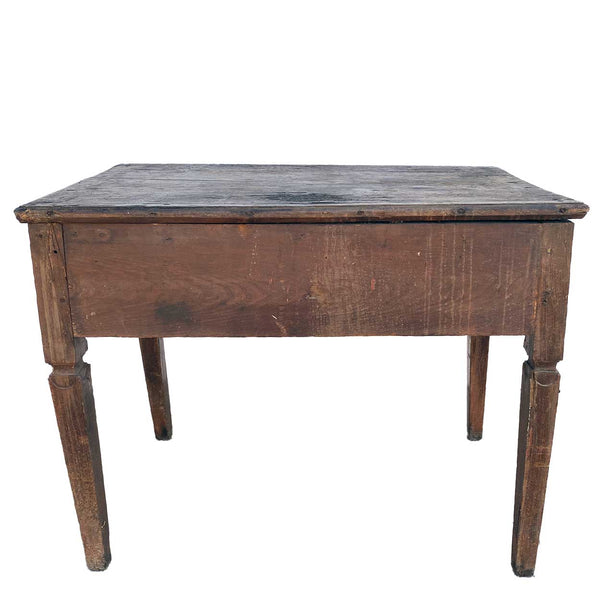 Portuguese Chestnut Two-Drawer Side Table