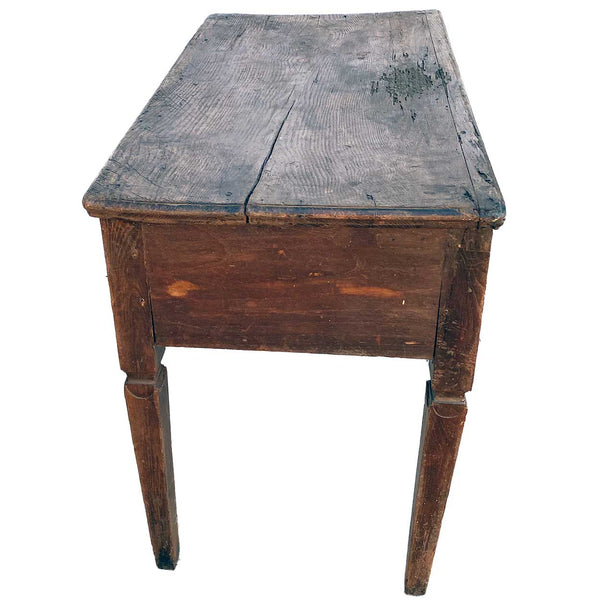 Portuguese Chestnut Two-Drawer Side Table