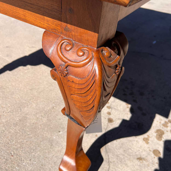 Anglo Indian Teak Campaign Extending Rectangular Dining Table