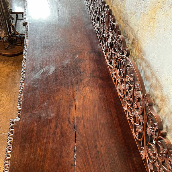 Anglo Indian Rosewood Double Pedestal Sideboard