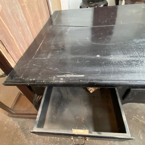 Lot 0151 | Important Large Indo-Portuguese Ebonized Teak Library Desk