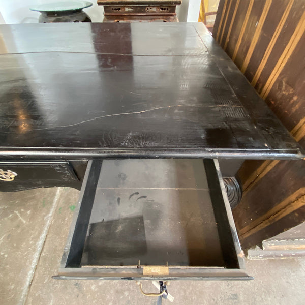 Lot 0151 | Important Large Indo-Portuguese Ebonized Teak Library Desk