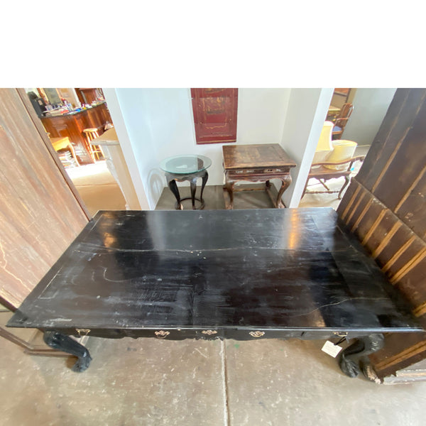 Lot 0151 | Important Large Indo-Portuguese Ebonized Teak Library Desk