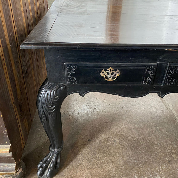 Lot 0151 | Important Large Indo-Portuguese Ebonized Teak Library Desk