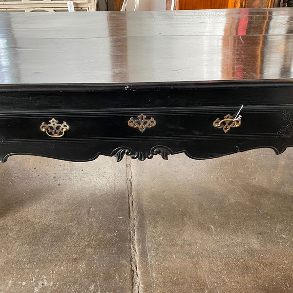 Lot 0151 | Important Large Indo-Portuguese Ebonized Teak Library Desk