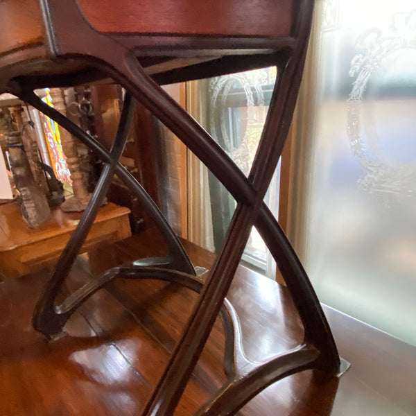 French LOUIS MAJORELLE Art Nouveau Marquetry Mahogany Secrétaire Desk