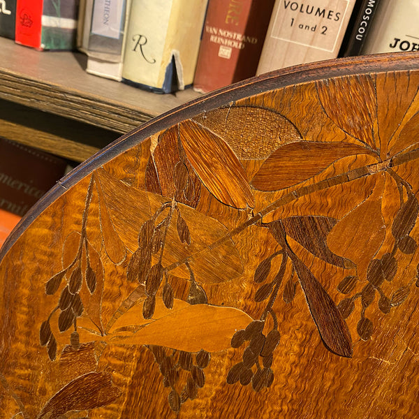 French LOUIS MAJORELLE Art Nouveau Marquetry Mahogany Desk (Escritoire)