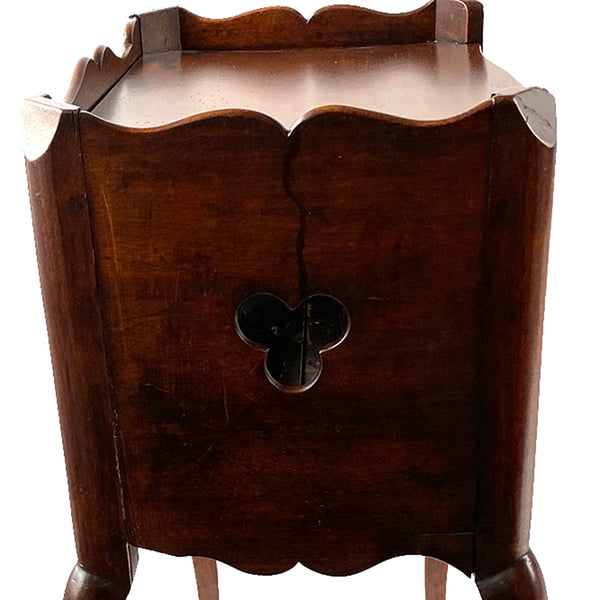 French Provincial Louis XV Style Mahogany Bedside End Table