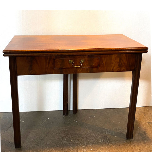 English George III Mahogany Fold-Over Tea Table