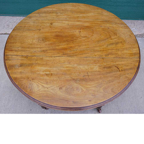 Fine English Aesthetic Movement Mahogany Round Two-Tier Parlor Table