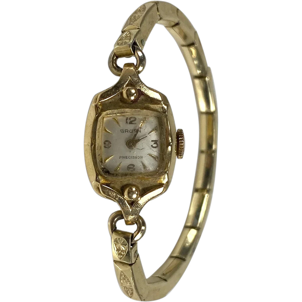 Bracelet Gruen 10k Gold Filled Ladies Watch Vintage American Gruen