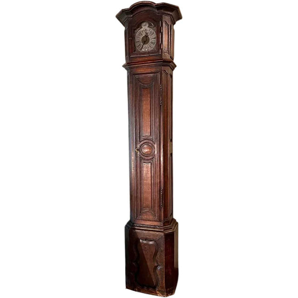Lot 0060 | French Provincial Oak Tall Case Chateau Clock