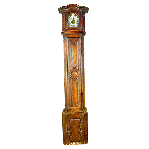 Lot 0060 | French Provincial Oak Tall Case Chateau Clock