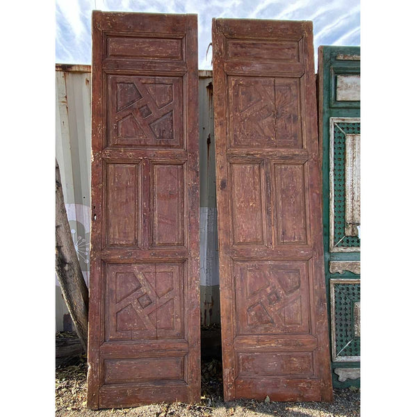 Lot 0444  | Large French Colonial Pine Panelled Double Door