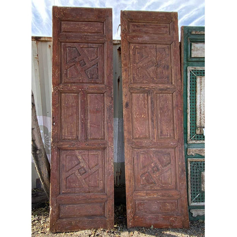 Lot 0444  | Large French Colonial Pine Panelled Double Door