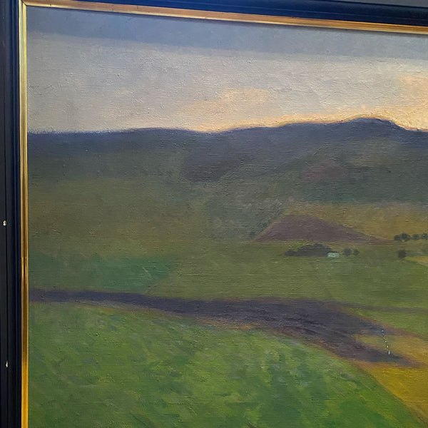 FRITZ EDVARD KARFVE Oil on Canvas Painting, Pastoral Landscape, Skane, Sweden