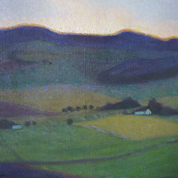 FRITZ EDVARD KARFVE Oil on Canvas Painting, Pastoral Landscape, Skane, Sweden