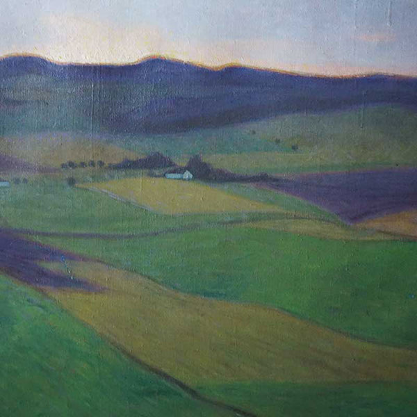 FRITZ EDVARD KARFVE Oil on Canvas Painting, Pastoral Landscape, Skane, Sweden