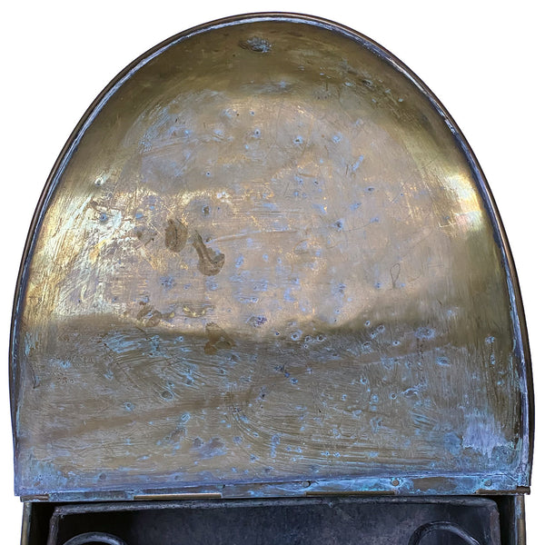 English Benham & Froud Brass, Ebonized Wood, Tin Lined Coal Scuttle and Shovel