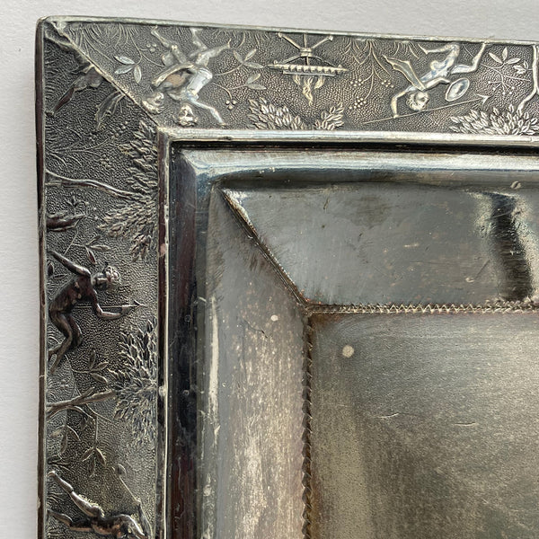 American Meriden Brittania Co. Engraved Silverplate Poseidon Tray