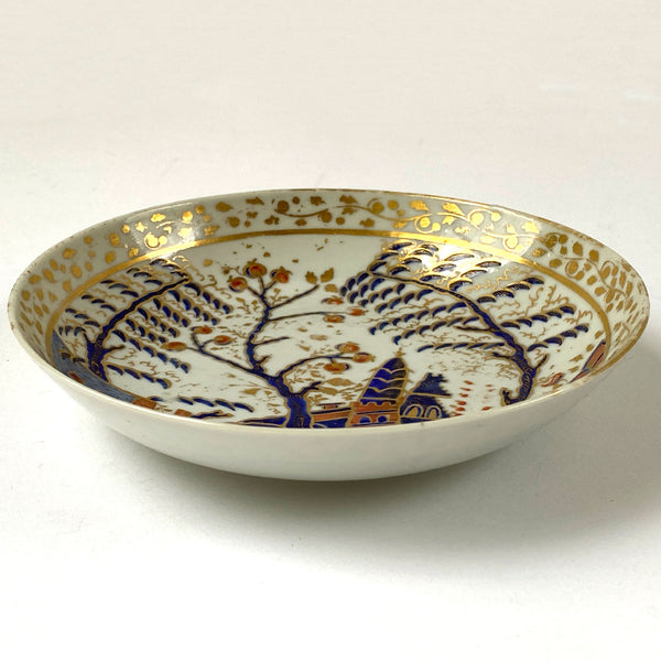 Chinese Export for the Portuguese Market Imari Style Porcelain Gilt Saucer