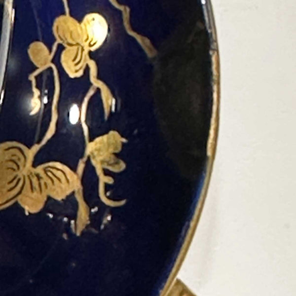 Medium English Mason's Ironstone Mazarine Blue and Gilt Two-Handle Urn