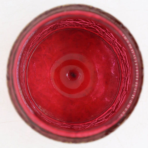 Lot 0411 | American/European Cranberry and Ruby Glass Darner, Jar, Bowl (3 pieces)