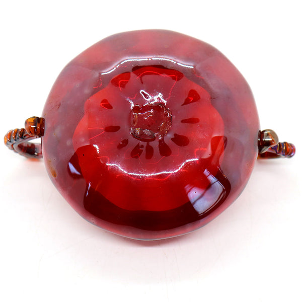 Lot 0411 | American/European Cranberry and Ruby Glass Darner, Jar, Bowl (3 pieces)