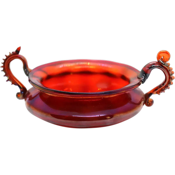Lot 0411 | American/European Cranberry and Ruby Glass Darner, Jar, Bowl (3 pieces)
