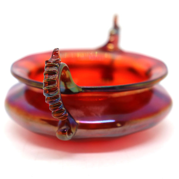 Lot 0411 | American/European Cranberry and Ruby Glass Darner, Jar, Bowl (3 pieces)