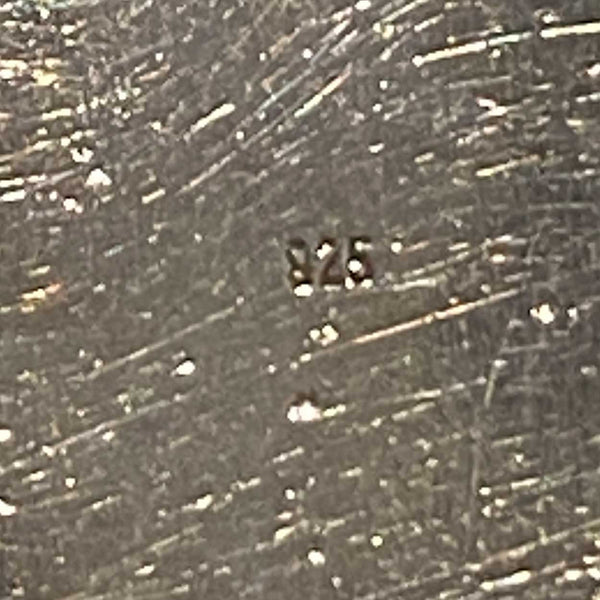 Continental Sterling Silver and Glass Cameo Portrait Necklace Pendant