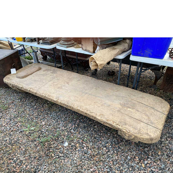 Large Rare Indonesian Bali Teak Tribal Low Bed