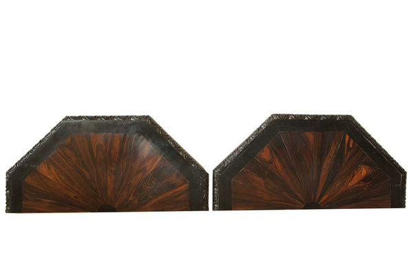 Pair of Anglo Indian Ebony and Calamander Veneer Table Tops