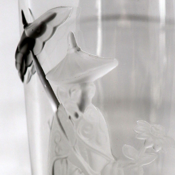 Vintage American Ted Mehrer for Verlys Glass Mandarin Pattern Vase