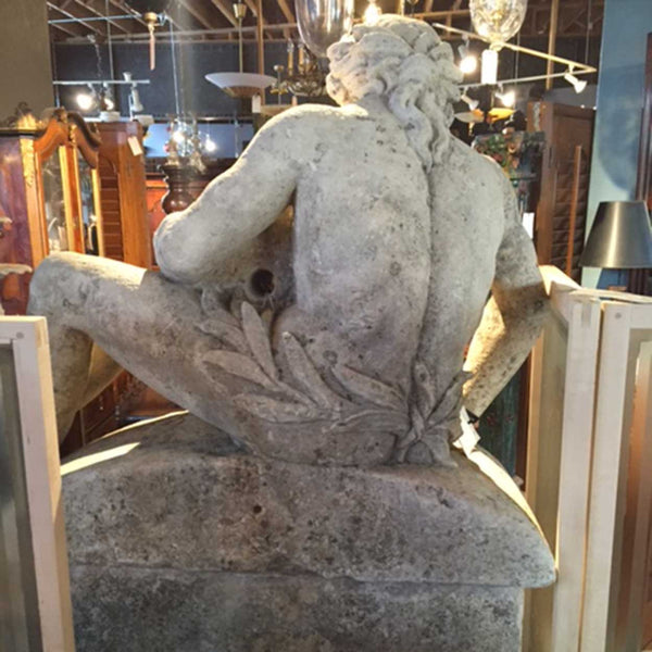 French Limestone Fountain Figure of a River God