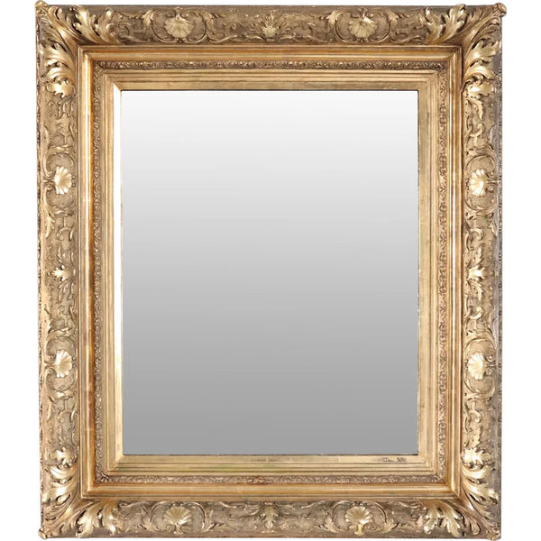 American Gilt Gesso Framed Wall Mirror