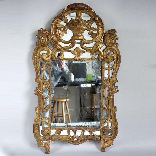 French Regence Giltwood Wall Mirror