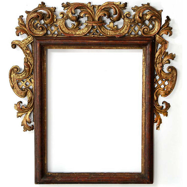 Swedish/German Baroque Gilt Gesso and Pine Wall Mirror