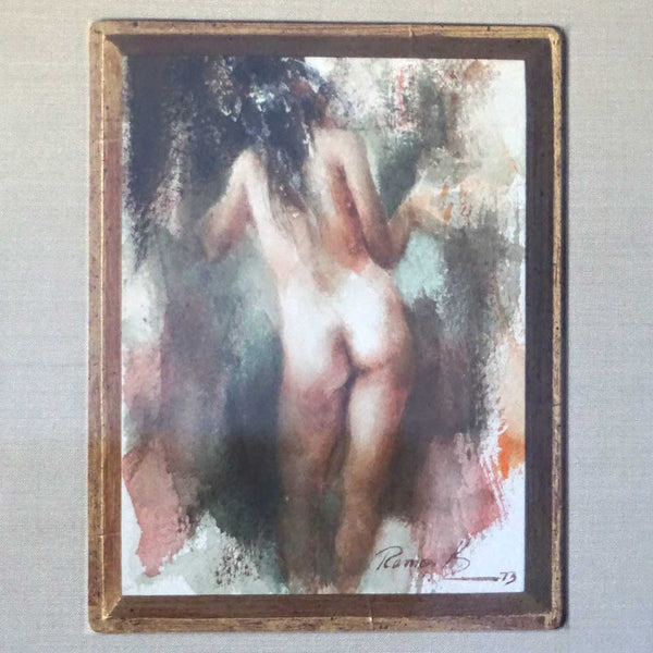 RAMON KELLEY Watercolor Painting, Standing Female Nude